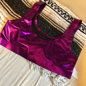 Metallic Purple Sports Bra/ Bralette